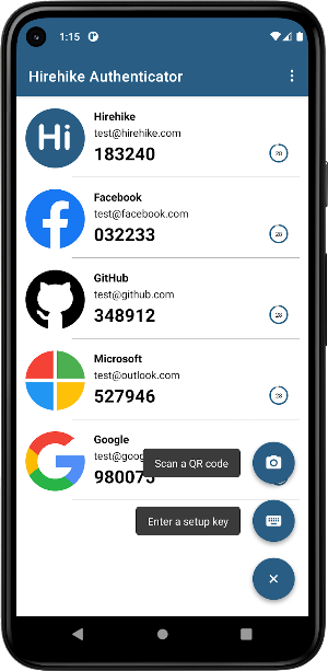 Hirehike Authenticator Screenshot 1