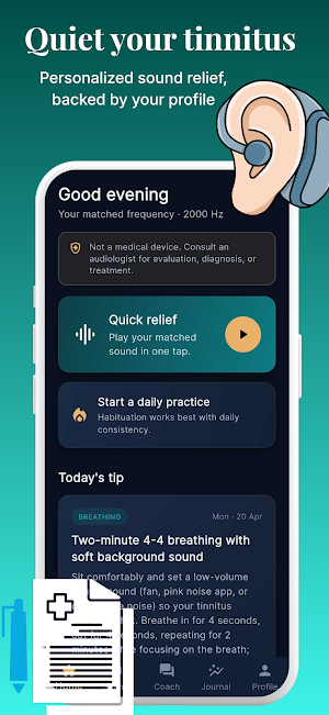 QuietEar: Tinnitus Relief Screenshot 0