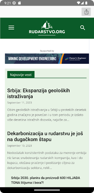Rudarstvo Vesti Screenshot 1