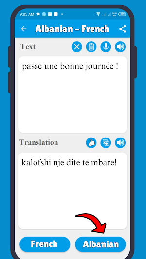 Traduction Albanais Français Screenshot 2