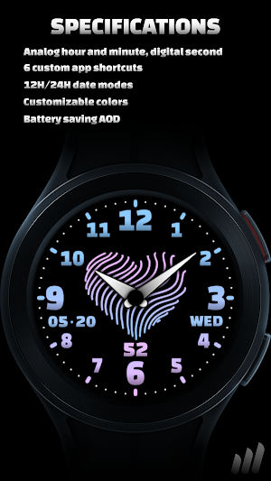 NW Love Multicolor Watch Face Screenshot 2
