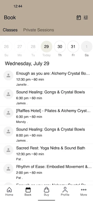 SPACE2B Wellness Screenshot 1