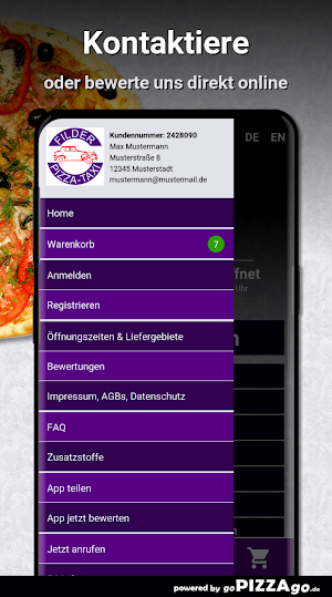 Filder Pizza-Taxi Filderstadt Screenshot 2