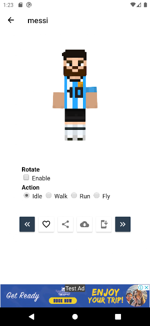 Lionel Messi Skin Minecraft Screenshot 1
