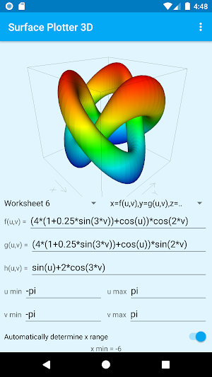 Surface Plotter 3D (Graph Plotter) Screenshot 1