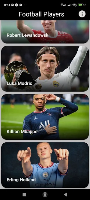 Football Players Information Screenshot 1