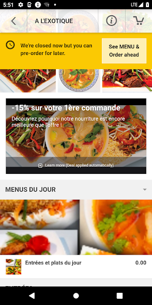 Restaurant A l'Exotique Screenshot 2