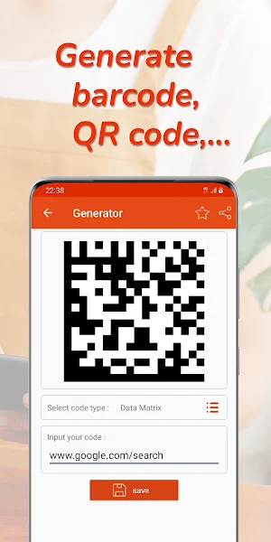 QR code scanner and generator Screenshot 2