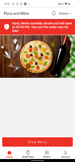 Pizza and Wine Screenshot 1