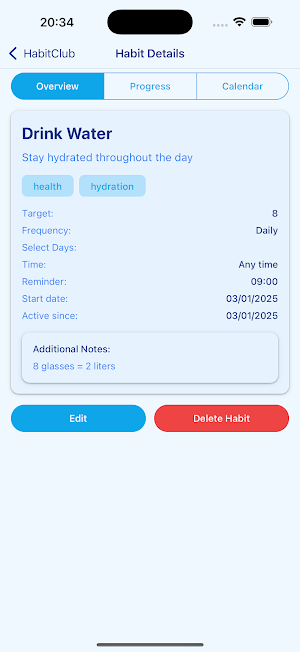 HabitClub - Daily Habit & Task Screenshot 1