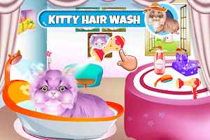 Cute Kittens Hairstyles Games Screenshot 3