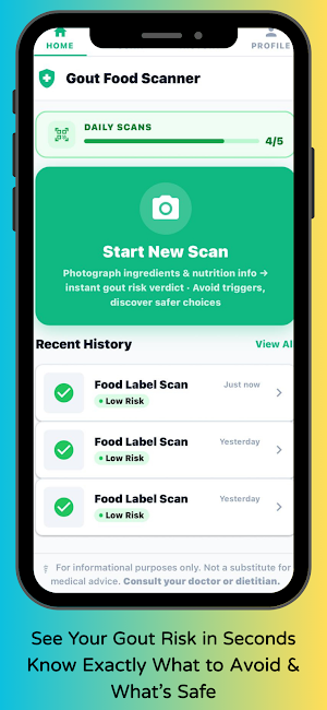 Gout Food Scanner Screenshot 0