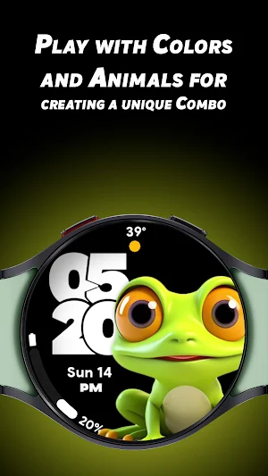 Adorable Animals 2 - Watchface Screenshot 3