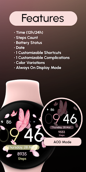 Pink Butterfly Flowers - ReS26 Screenshot 2