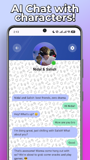 Nidal Wonder Fake Call Chat Screenshot 2