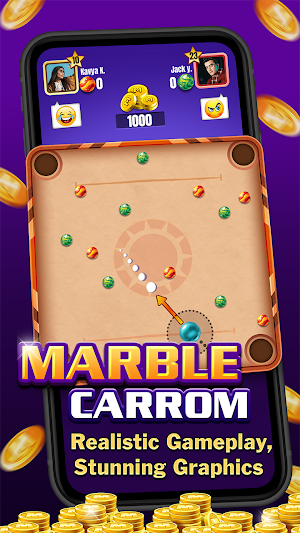 Marble Carrom : Kancha Master Screenshot 0