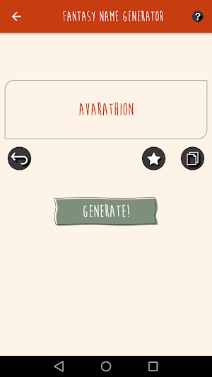 Fantasy Name Generator Screenshot 3