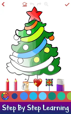 Learn to Draw Christmas - Draw & Color Book Pages Screenshot 2
