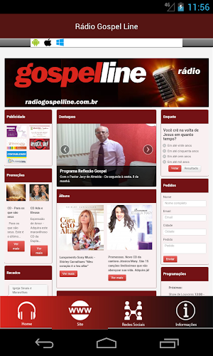 Rádio Gospel Line Screenshot 1