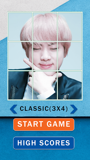 Kim Seok-jin Slide Puzzle Game Screenshot 1