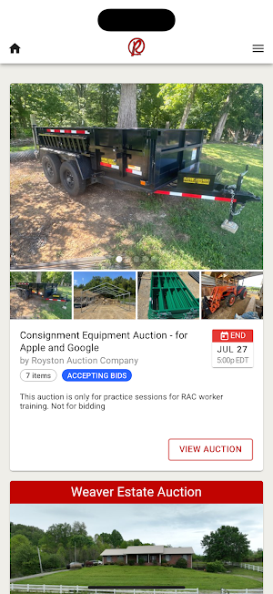 Royston Auction Company Screenshot 0