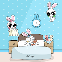 카카오톡 테마 - 베이비버니Z_블루룸