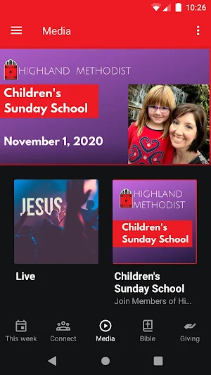 Highland Methodist App Screenshot 1