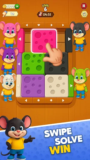 Cheese Block Slide Puzzle Game Screenshot 2