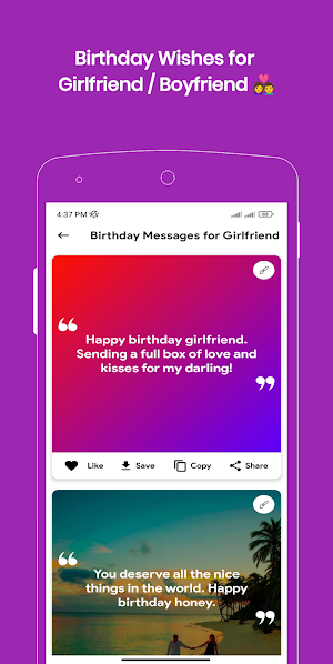 Birthday Wishes Messages Screenshot 3