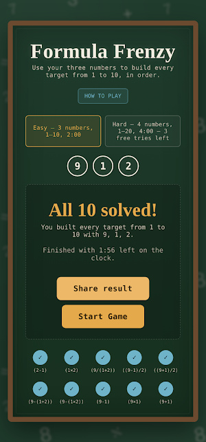 Formula Frenzy: Math Puzzle Screenshot 3