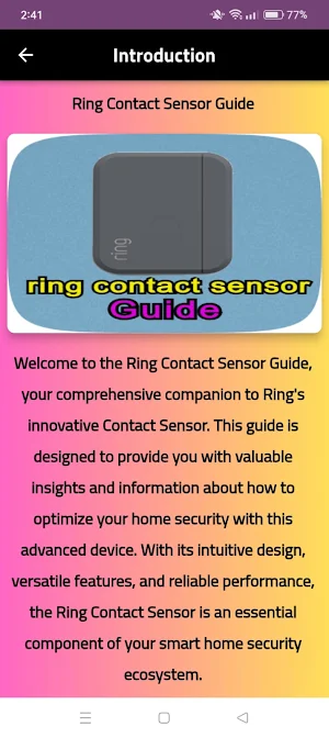 ring contact sensor guide Screenshot 1