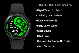 EY20 Yin Yang Dragon WatchFace Screenshot 2
