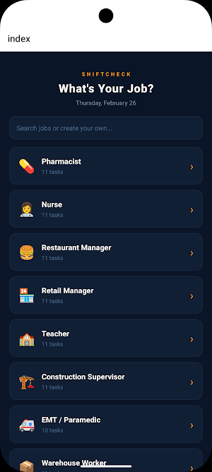 ShiftCheck Screenshot 2