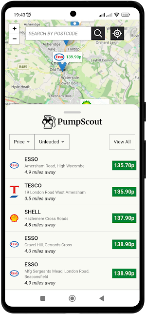 PumpScout - UK Fuel Prices Screenshot 0