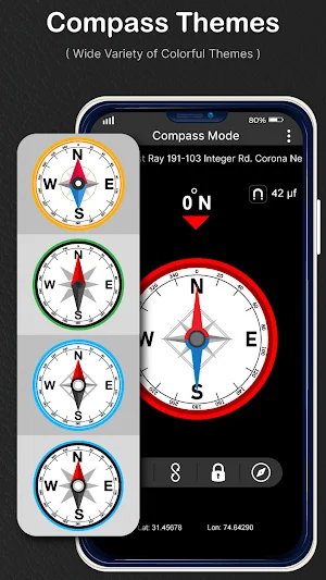 Digital Compass Free – Weather, Torch Light, Map Screenshot 1