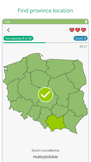 Voivodeships: Poland Map Quiz Screenshot 0