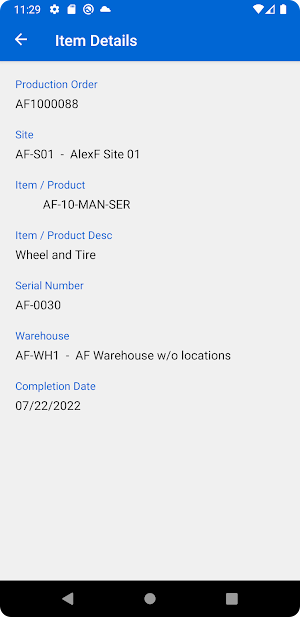 Infor LN As Built Scanning Screenshot 1