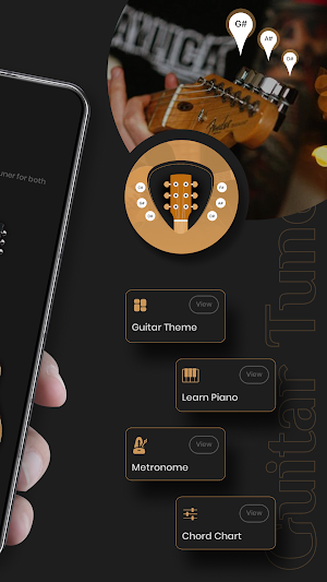 Guitar Tuner - Learn Guitar Screenshot 2
