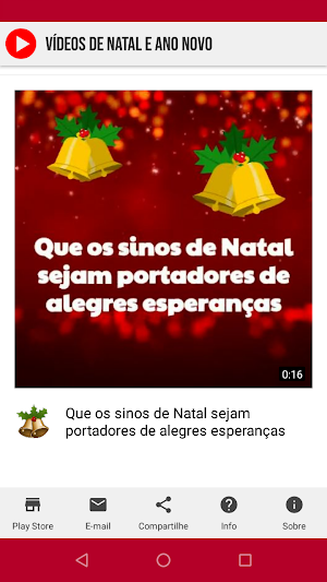 Vídeos de Natal e Ano Novo Screenshot 1