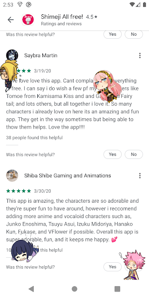 Akimeji: shimeji's and chibis over apps Screenshot 2