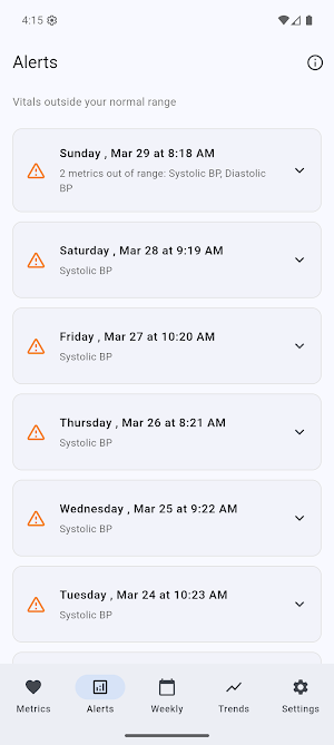 MyVitals Screenshot 3