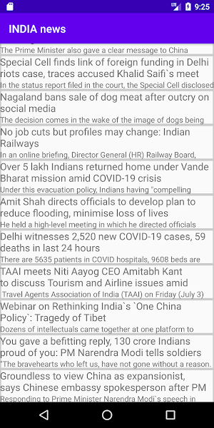 Indian news RSS Screenshot 1