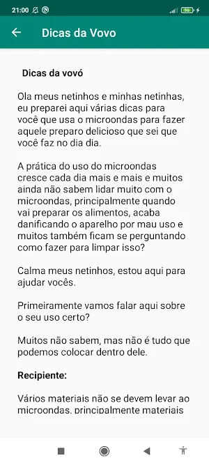 Receitas De Microondas Fáceis Screenshot 3