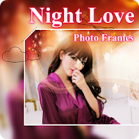 Beautiful Night Love Photo Frames Greeting Cards