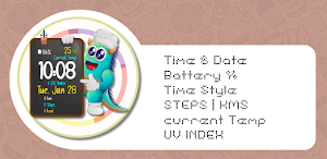 Blue Chef Animated Watch Face Screenshot 1