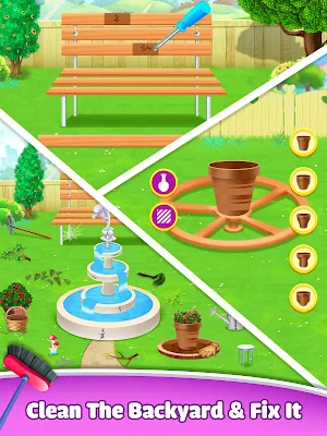 House cleaning & School cleanup game for girls Screenshot 1