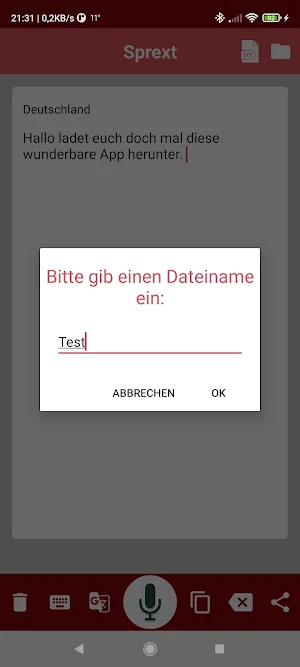 Convert speech to text Sprext Screenshot 3