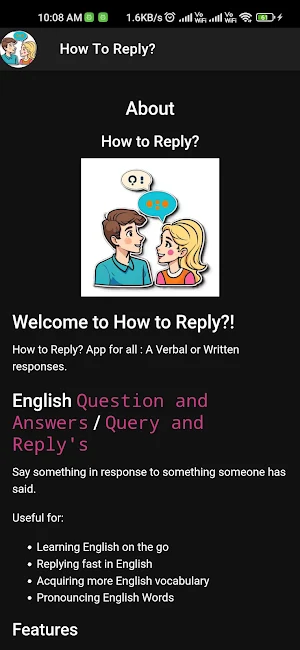How to Reply? English Queries Screenshot 0