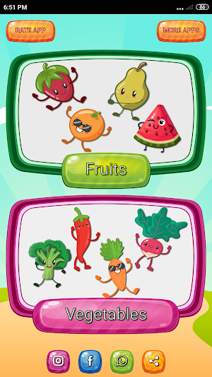 Learn Fruits and Vegetables Screenshot 0