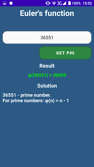 Factorization. Eulers function Screenshot 3